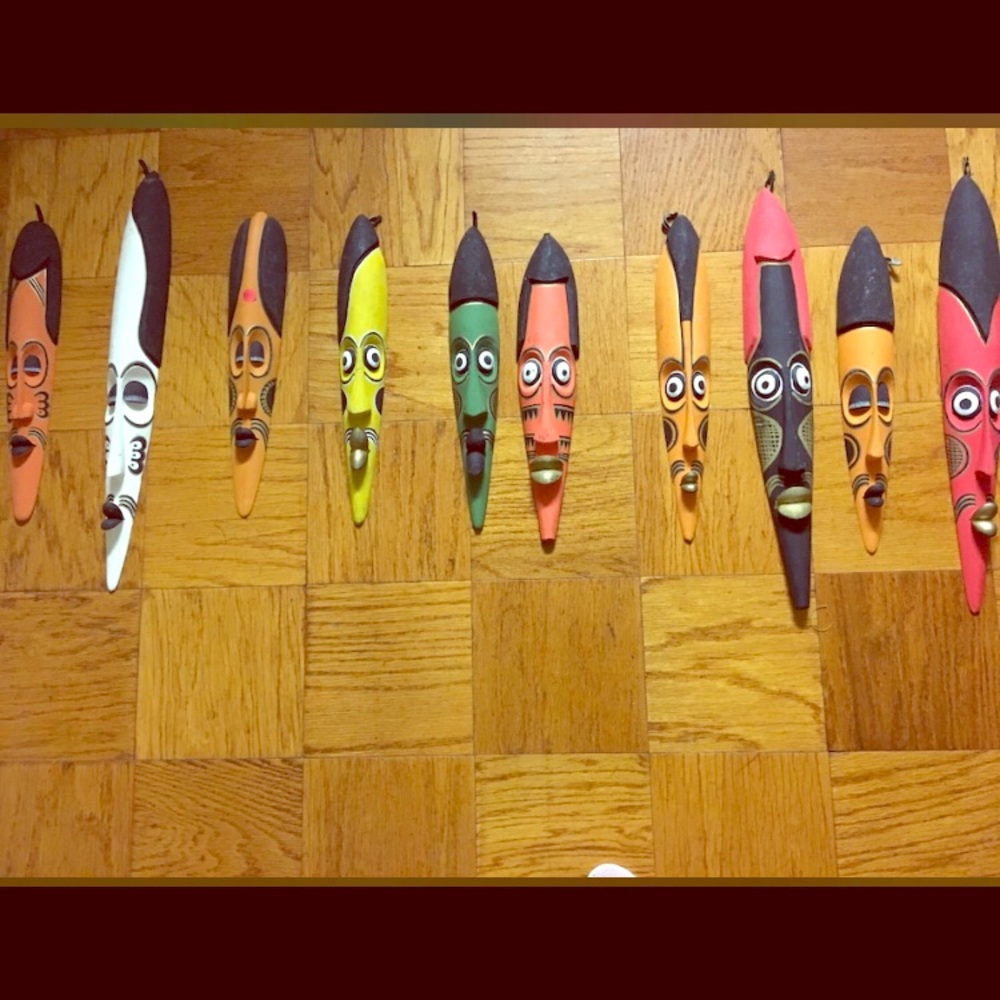 Handcrafted African masks